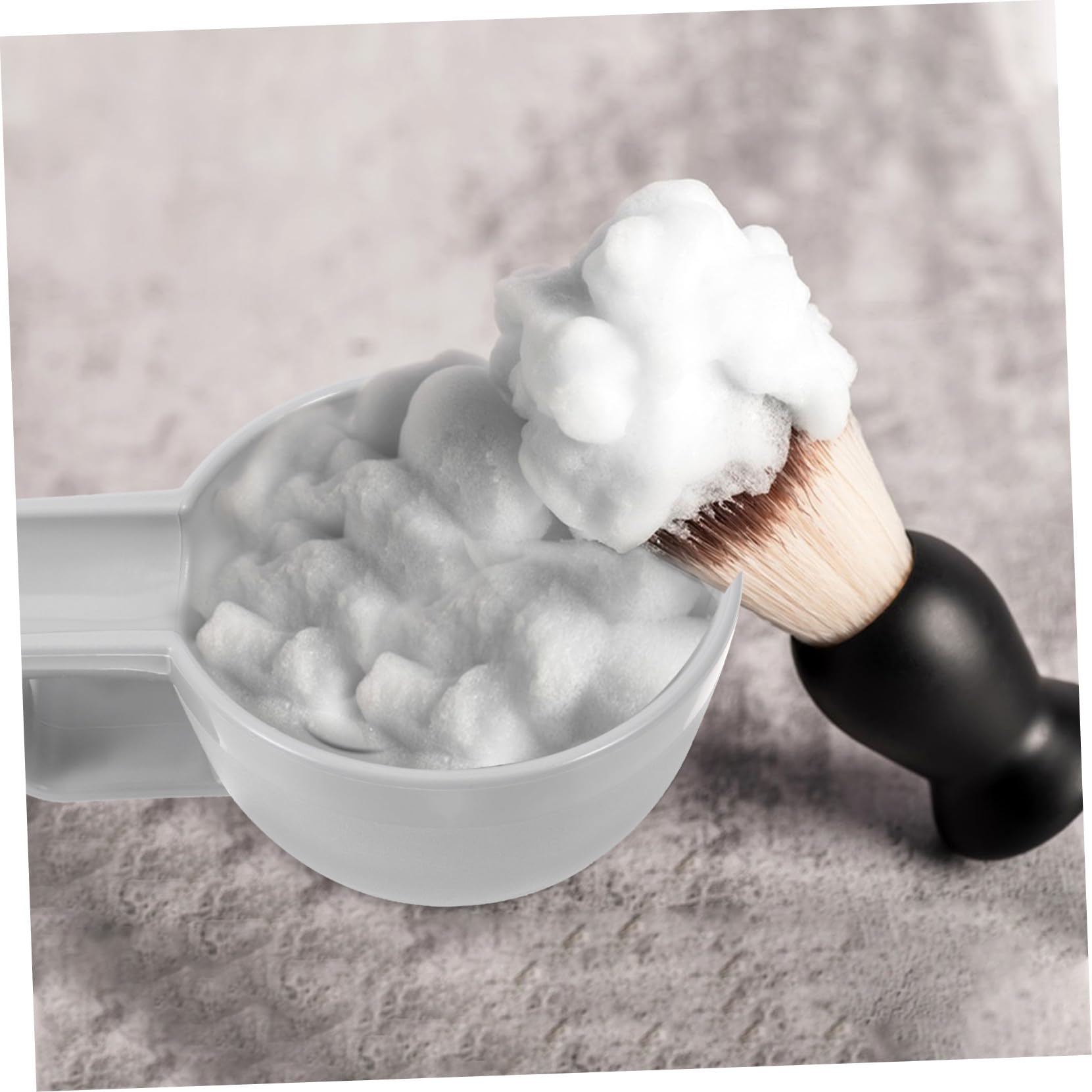 4 Pezzi ciotola di schiuma da barba piccolo contenitore per rasatura ciotola da barba bagnata portasapone da barba ciotola da barba da viaggio ciotola di crema da barba pp Grigio