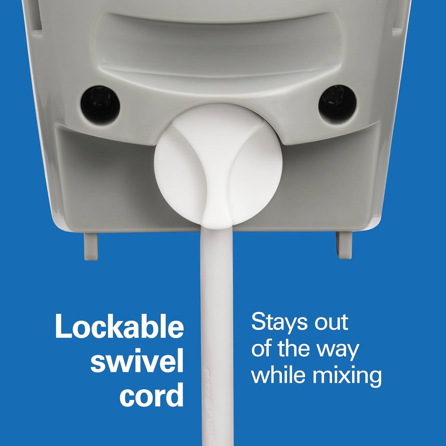 Hamilton Beach Electric Hand Mixer with DC Motor & 3 Speeds, Wire Beaters, Whisk, Swivel Cord and Bowl Rest White (62661)