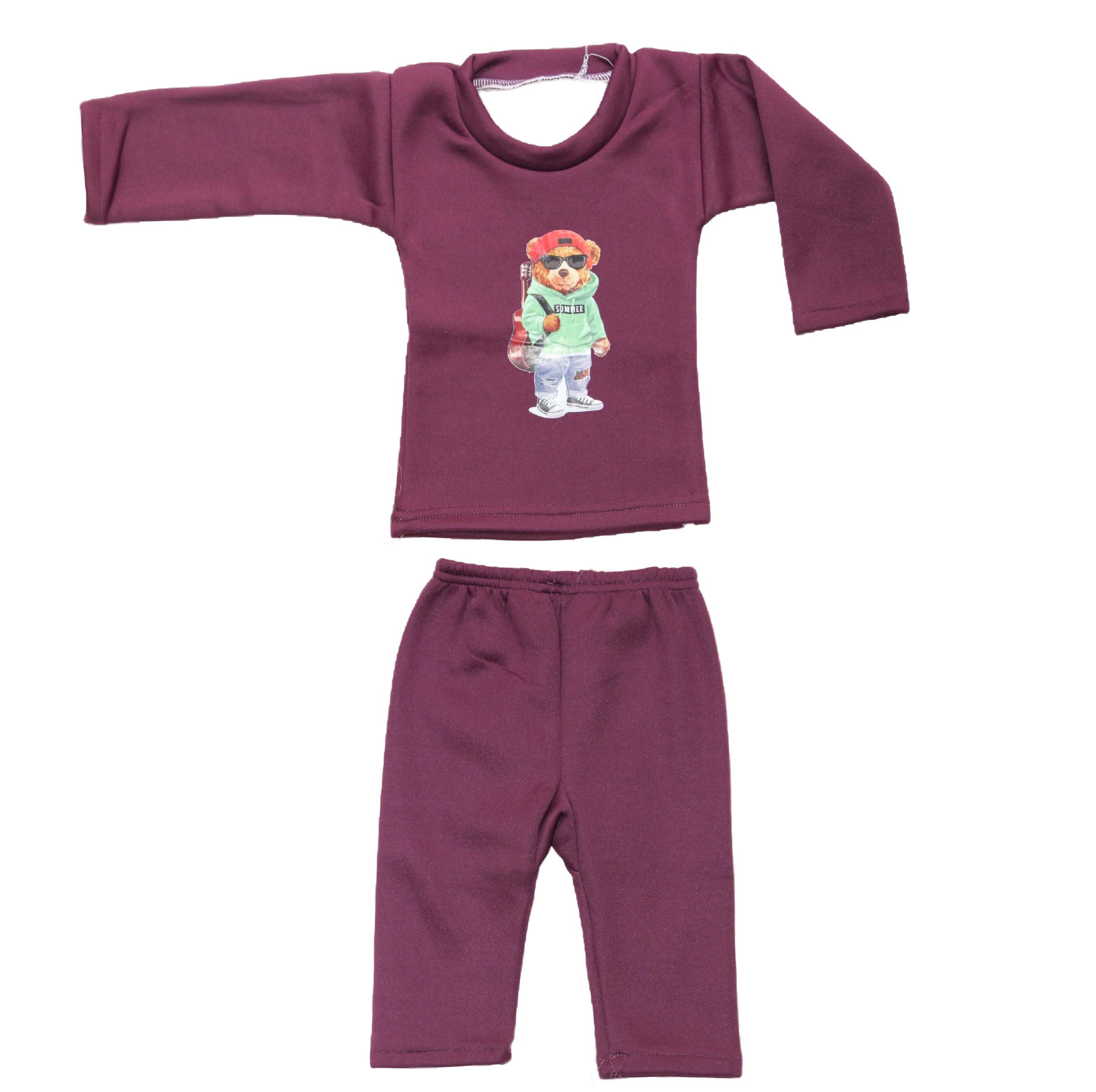 KETKAR Kids Unisex Body Warmer Thermal Winter Wear with Cartoon Print-Pack of 01