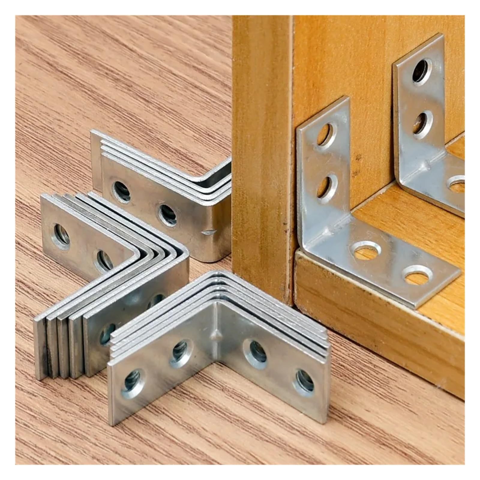 L-förmige Eckwinkel for Möbel, Regalträger, Metallstrebe, robuste Wandhalterung, rechtwinklige Befestigung Geeignet zur Möbelbefestigung(30pcs)