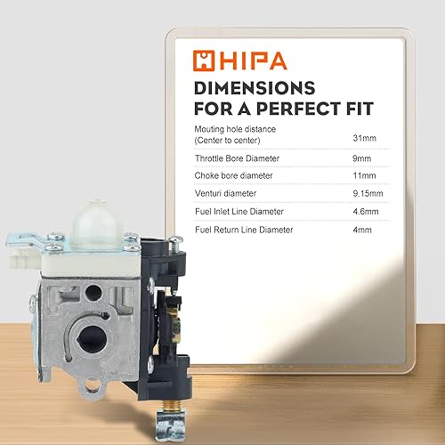 Miniatura 7 de Hipa Carburador PB250 para Echo PB250LN PB-250 ES250 Soplador de hojas RB-K106 con tubo de carbohidratos