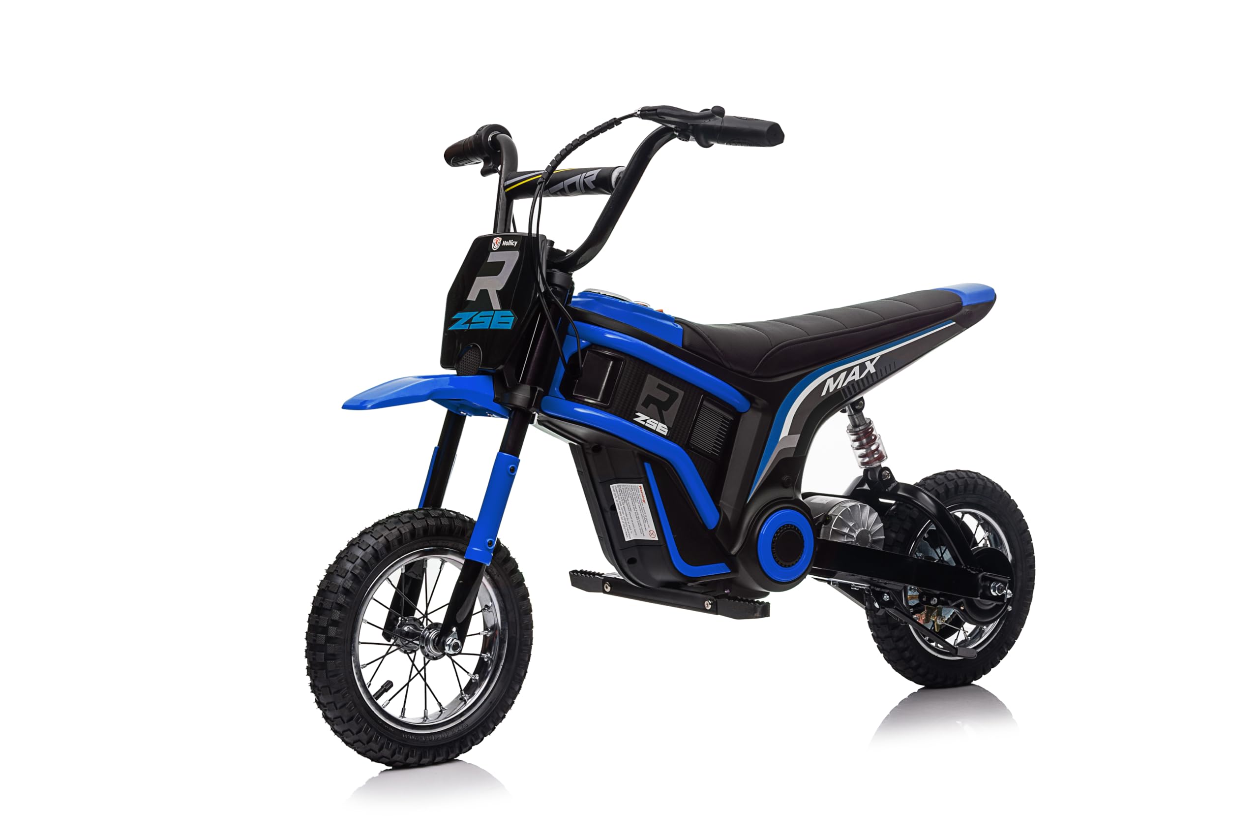 FINOOS Motocicleta Eléctrica Niños, Moto Eléctrica con Motor de 350W, 2 Modos de Velocidad de 8/16 KMH, 20km de Largo Alcance, Neumático de 12'', Moto Cross para niños de 3 a 8 años (Azul)