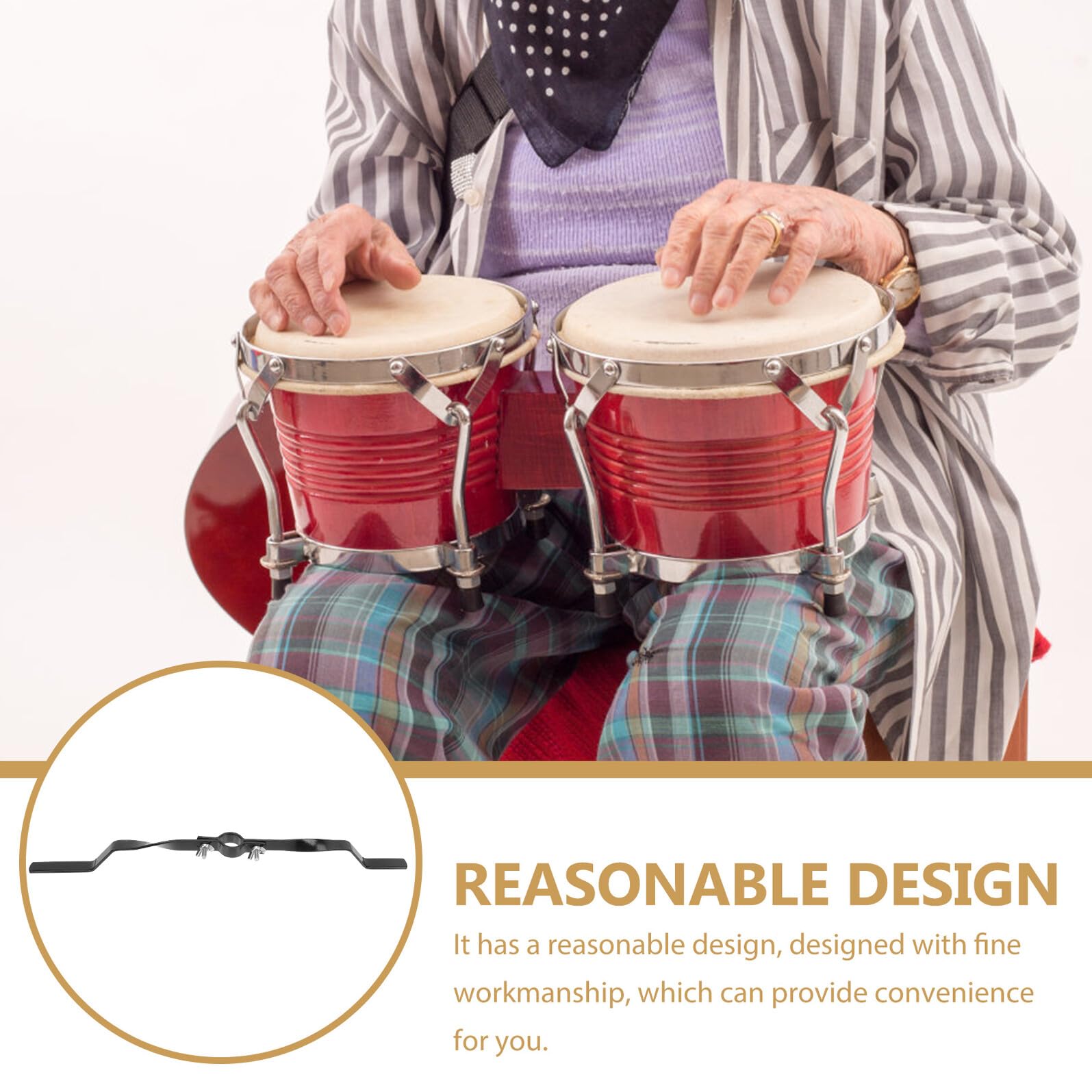 Plateau de Support pour Tambour Noir en Fer Résistant la Rouille à L'usure, Accessoire Solide pour Professionnels et Débutants en Percussion