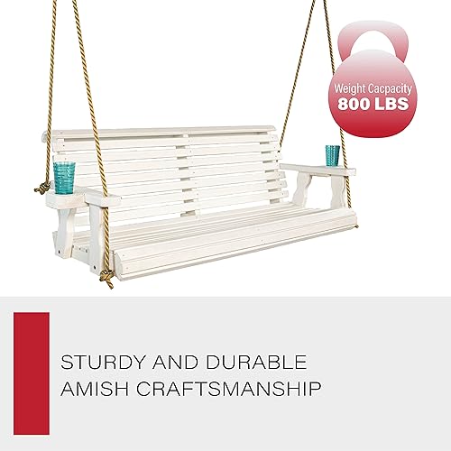 Miniatura 4 de Hamaca Amish resistente para pórtico, 800Lb, con sogas colgantes y posavasos