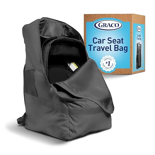 Padded Car Seat Travel Bag & Infant Carrier Backpack, Durable