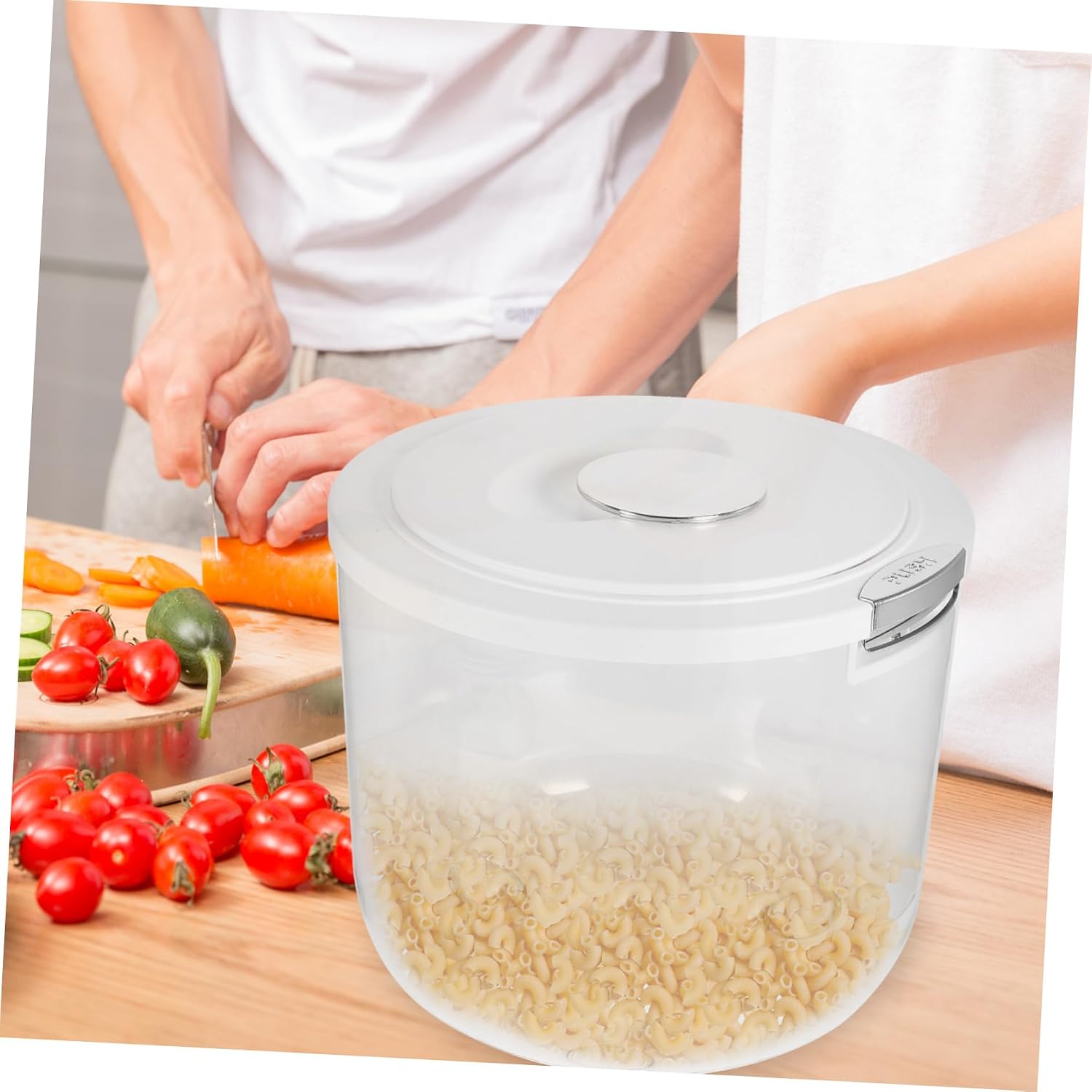 Mikinona Airtight Rice Storage Container Capacity Food Bucket for Cereal Flour and Grains Multi-functional Kitchen Storage for Organized Pantry Use