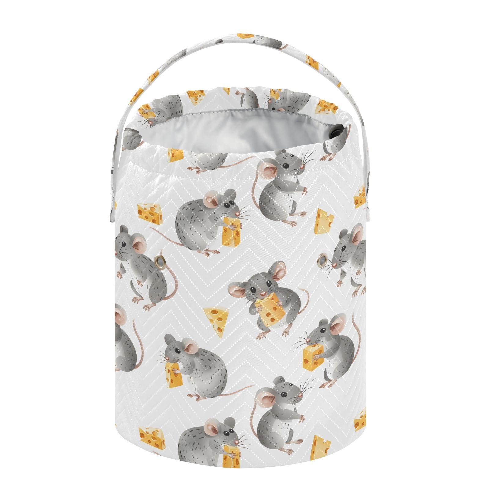 Yarn Storage Bag Small Crochet Bag Knitting Bag Organizer Cute Mousewith Cheese Yarn Bags for Crocheting Basket