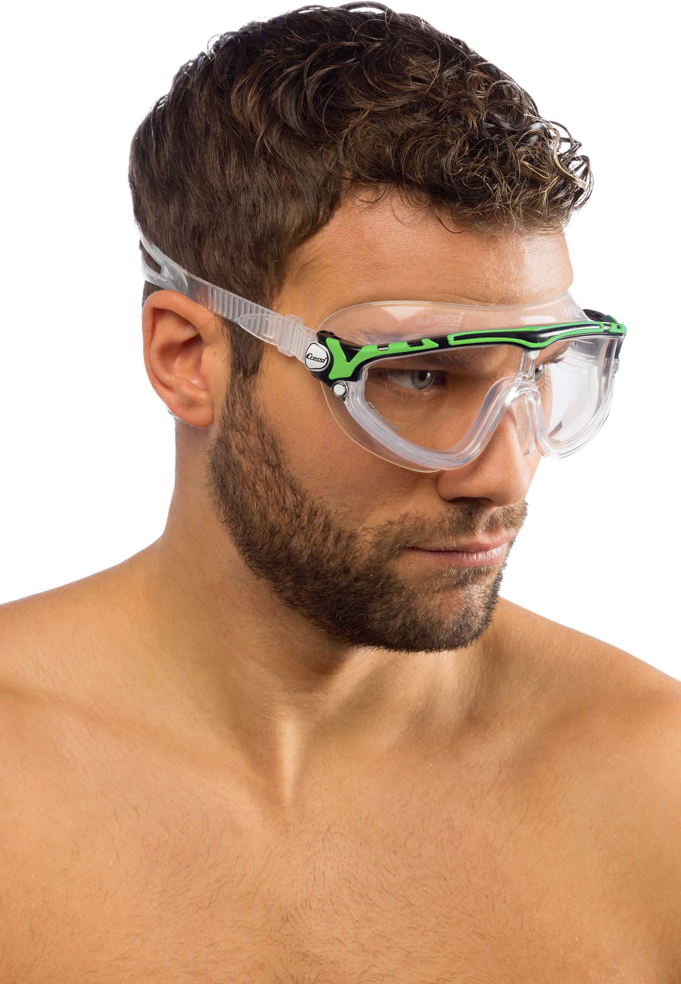 Cressi Unisex-Adult Skylight Goggle Okulary Do Pływania,Przezroczysty/Czarny Limonka,One Size,De203367
