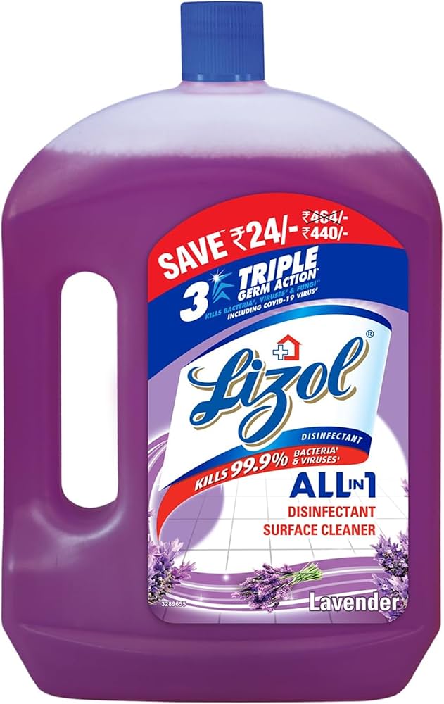Lizol Disinfectant Surface & Floor Cleaner Liquid, Lavender - 2