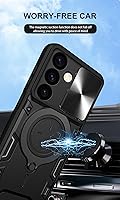 Vista 4 de Funda para Galaxy S24 Plus [con soporte de 360°] Soporte magnético para automóvil [absorción de impactos] Funda de protección resistente para cámara