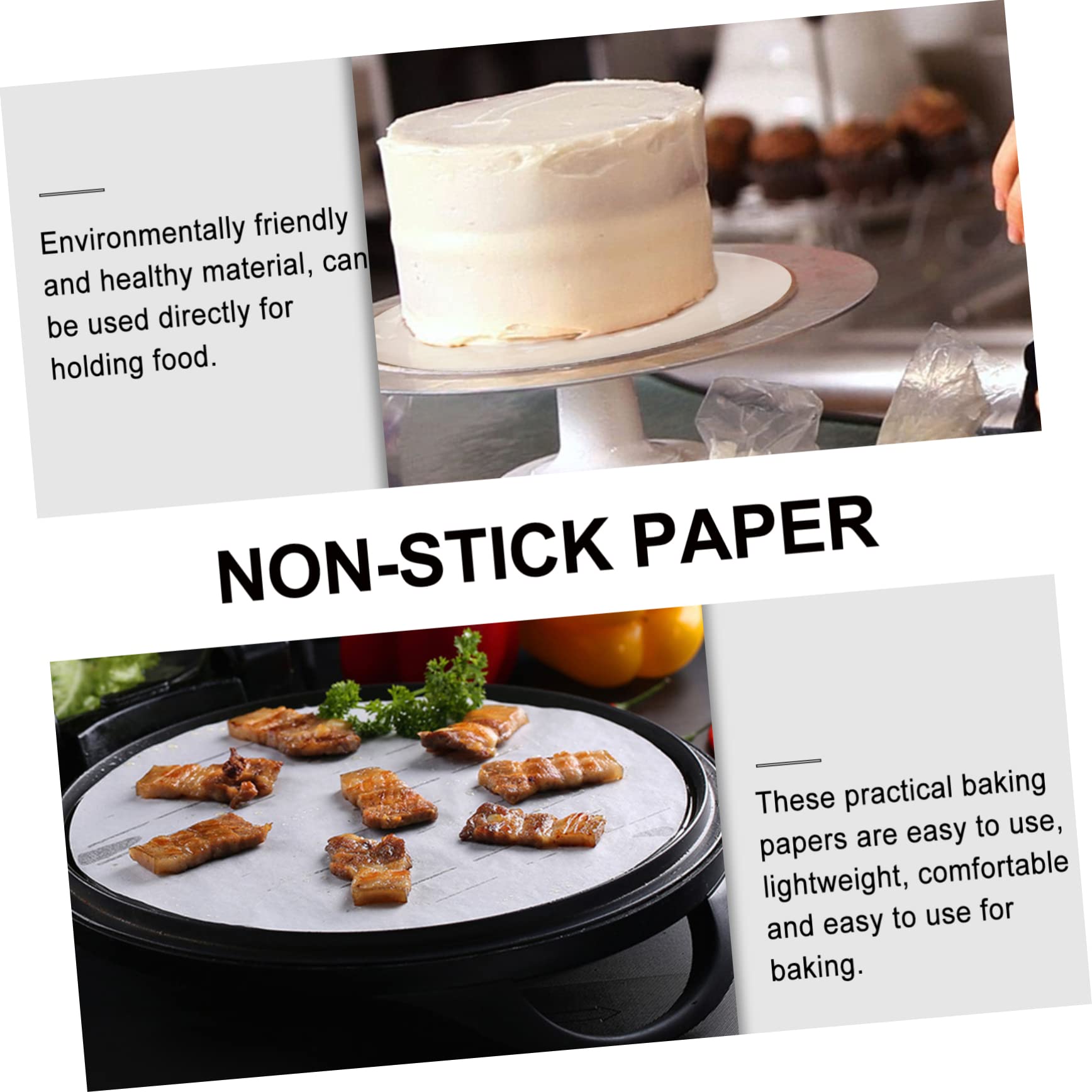 MAGICLULU 500stücke Küchen-antihaft-backpapier Runde Bögen Backbleche Backzubehör Öl und Wasserabweisend Backpapier zum Backen Kochpapier Küchenpapier Backpapier Backbleche Backzubehör