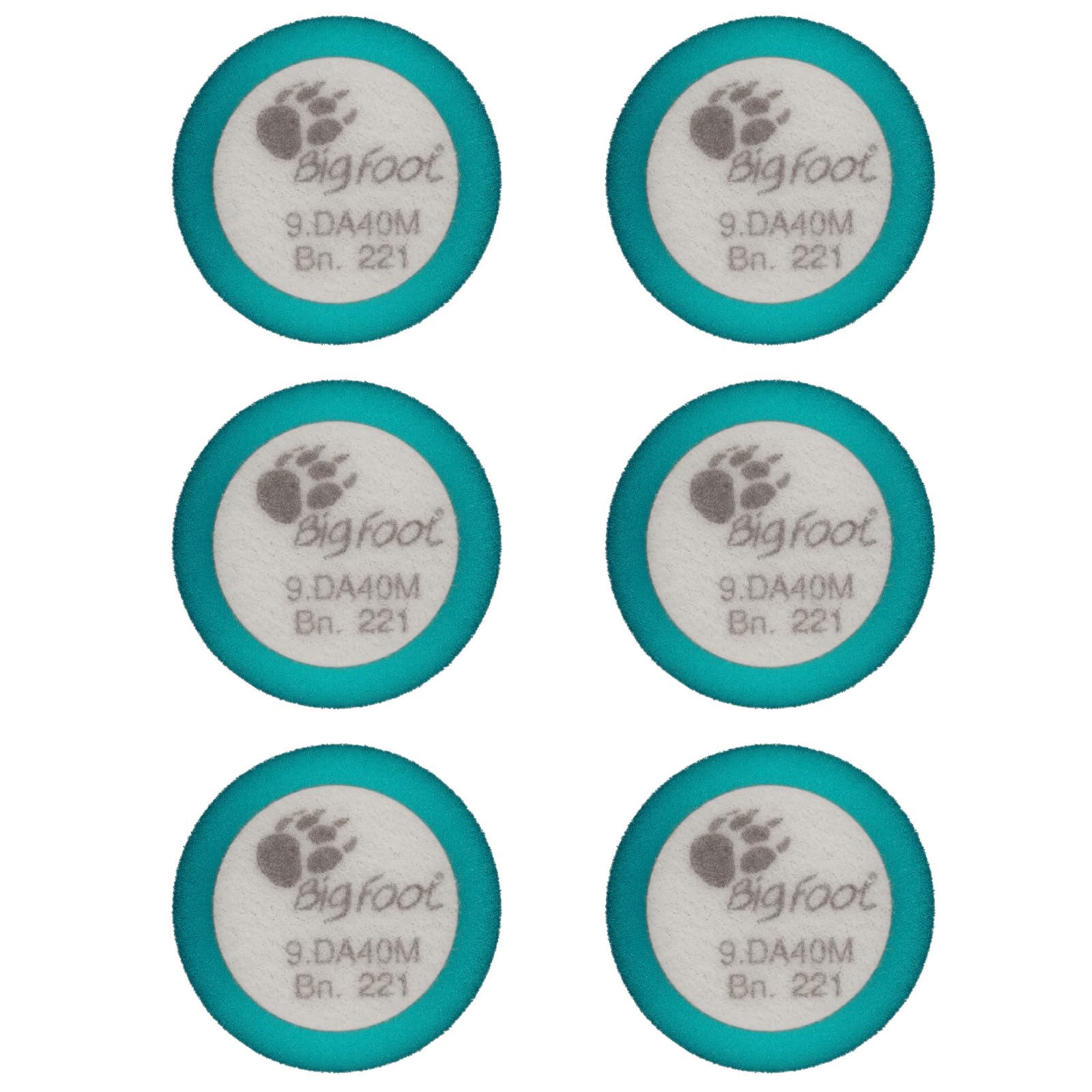 RUPES 40mm Pack of 6 Light Blue D-A Intermediate Foam Polishing Pads | Ideal for Mild to Severe Paint Correction | Improves Finish Performance |