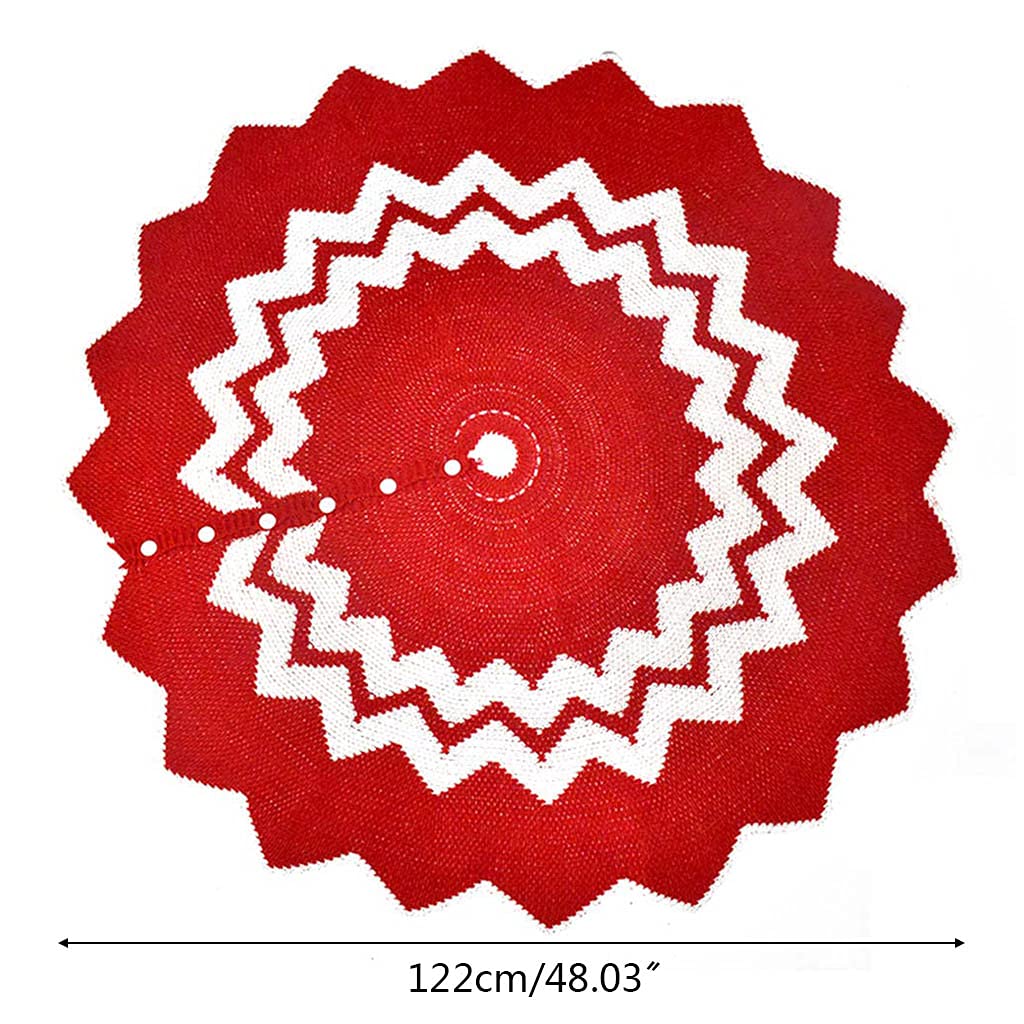 Falda de árbol de Navidad de 48 pulgadas, collar de árbol para decoraciones de Navidad, suministros de decoración de invierno y Año Nuevo