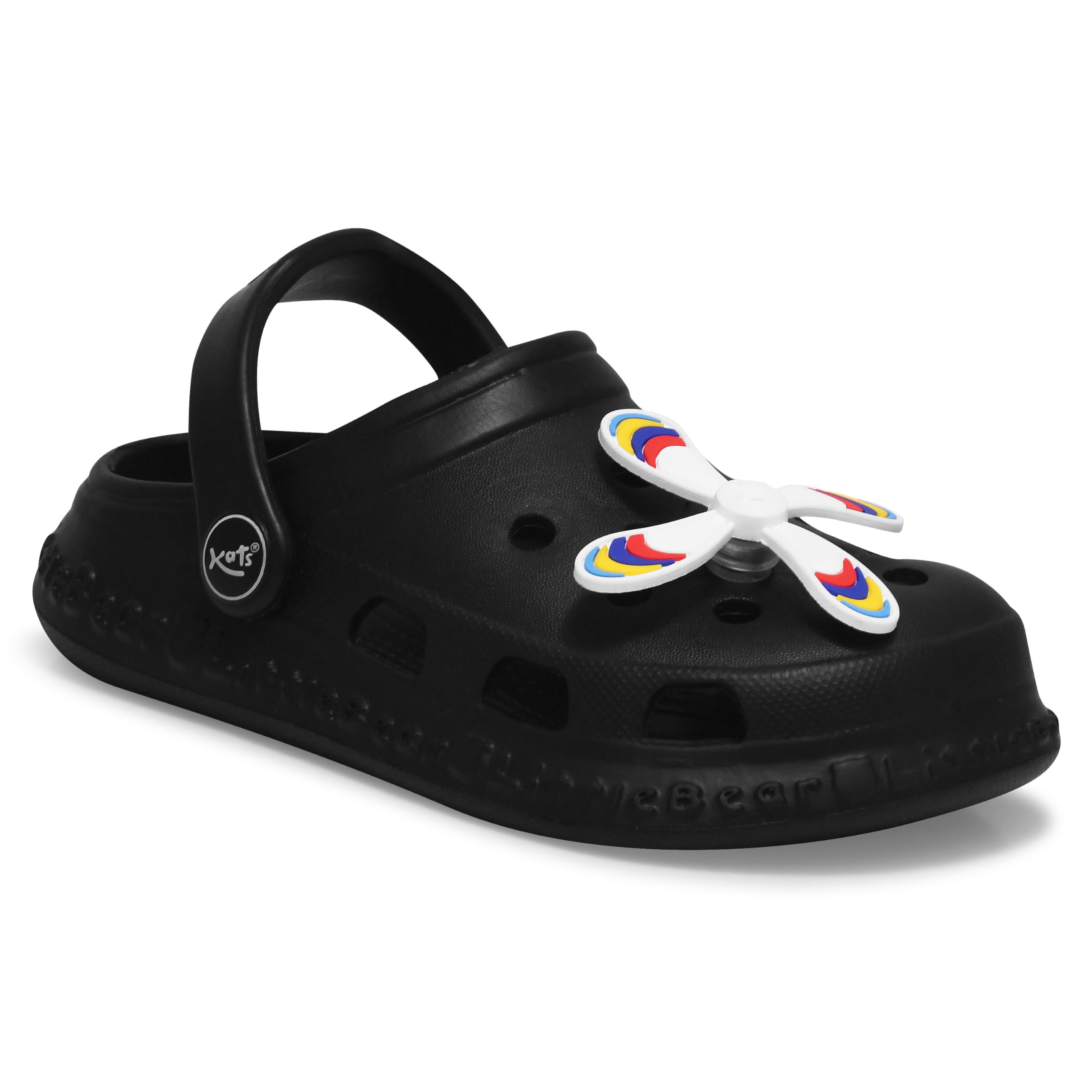 KATS Kids Boys Clogs with Charms Spinning Top Rotating Jippits Black Color Eva Kids Clog Size - 8-9Y (B0D9RXT36N) Amazon Price History, Amazon Price Tracker