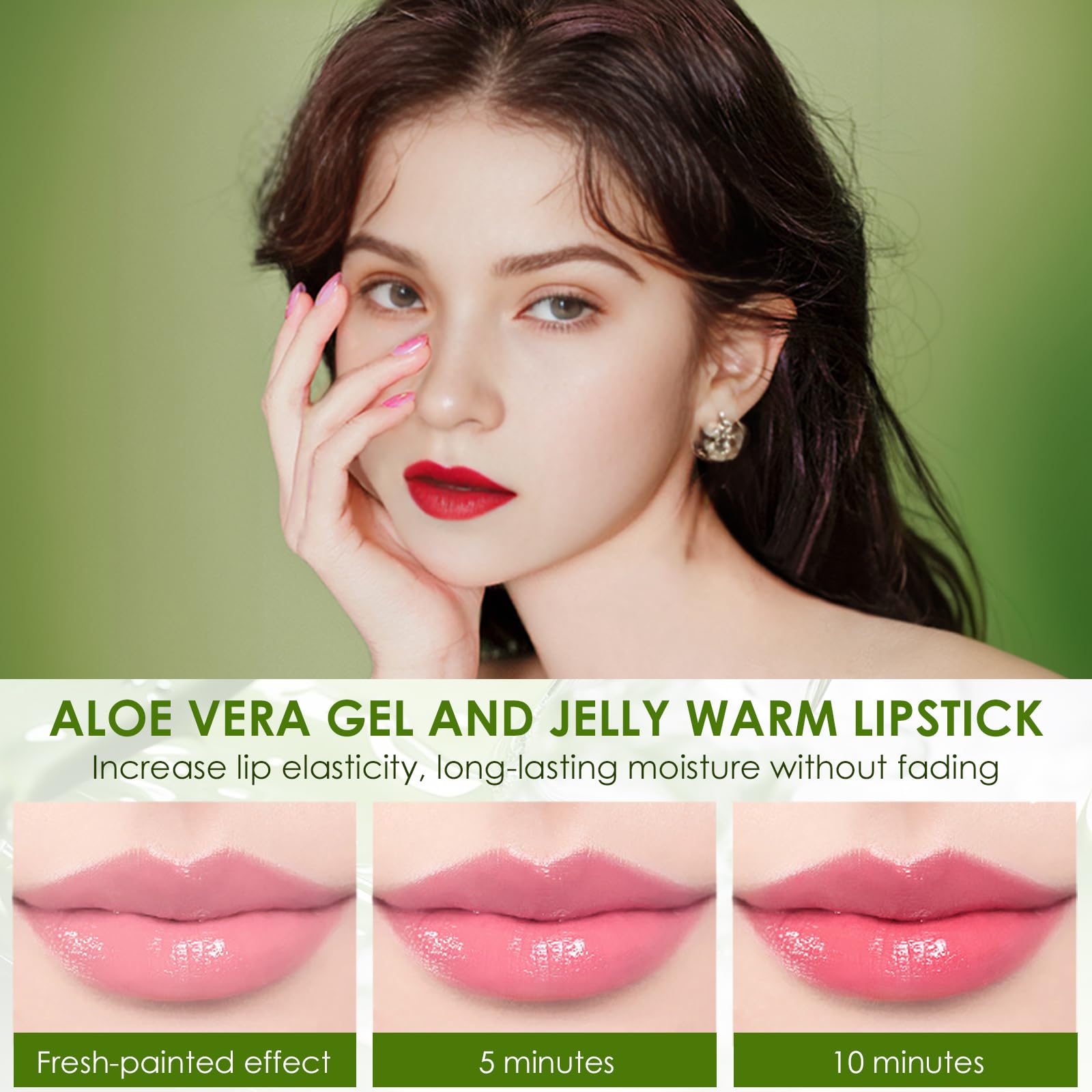 4 Pack Aloe Vera Colour Changing Lip Balm Set, Magic Temperature Sensitive Hydrating Lip Tint, Natural Moisturizing Lipstick - Image 3