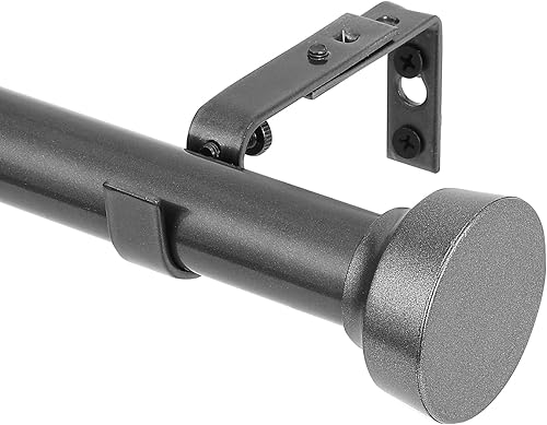 Miniatura 8 de YAJUXIU Barra de cortina rústica, barras de cortina industriales para ventanas de 30 a 72 pulgadas, barra de cortina opaca envolvente, para