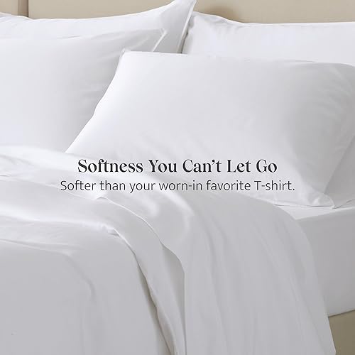Miniatura 3 de Double Stitch by Bedsure Juego de sábanas de algodón Tencel  Ganador del premio Good Housekeeping Award, juego de sábanas tamaño Queen, refrescante,