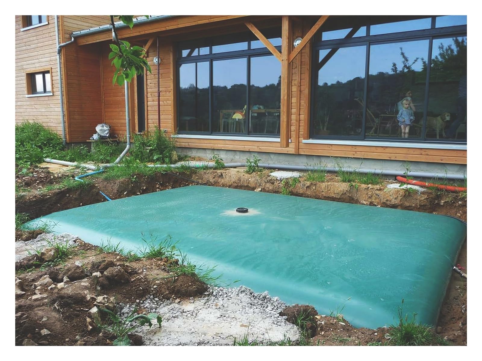 Large Capacity Flexible Rainwater Bladder Tank - 50 to 2020 Gallons(1x0.7x0.35m/250L/66Gallon)