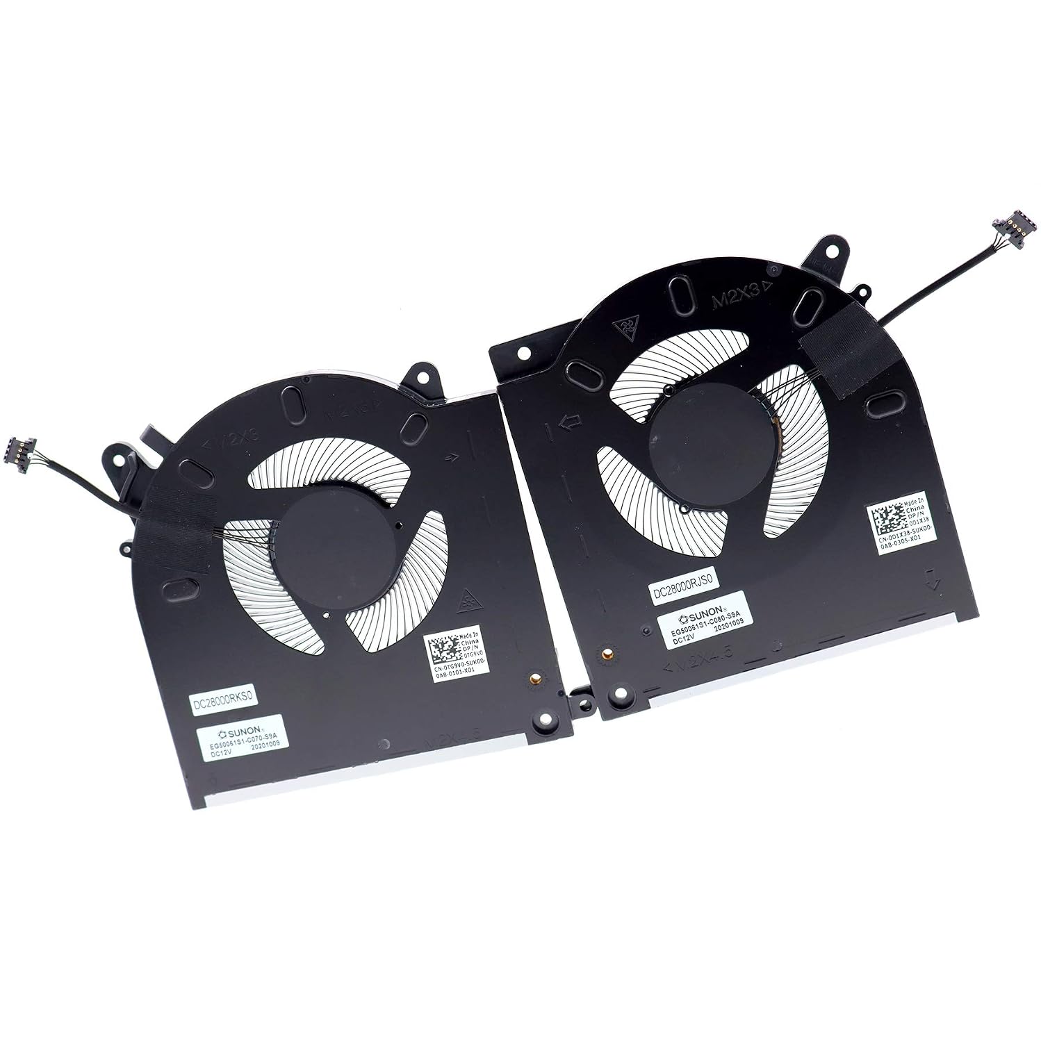 Deal4GO 12V/1A CPU Cooling Fan D1X38 0D1X38 w/Graphics GPU Fan Set TG9V0 0TG9V0 Replacement for Dell Alienware M15 R3 M15 R4 (with RTX 2070 3070 3080)