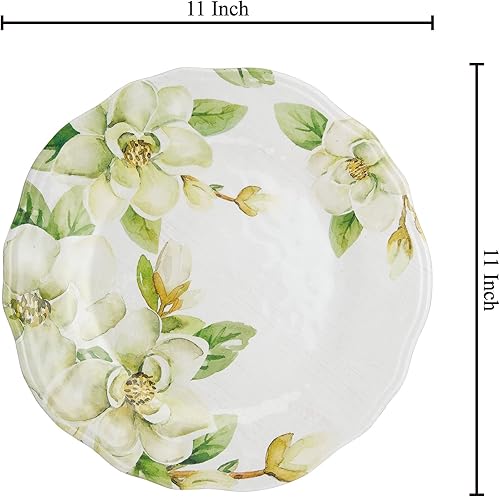 Miniatura 25 de UP ware Lovely Lemons - Juego de platos llanos de melamina, platos redondos para plato principal, pasta y ensalada, sin BPA, aptos para Limones