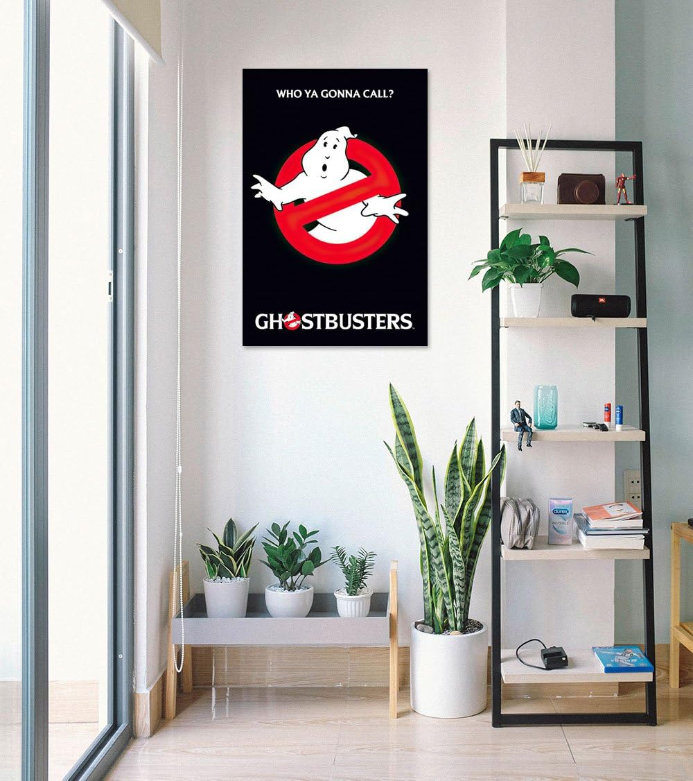 Targa In Metallo Ghostbusters 20x30 Cm | Poster Retrò Con Logo Originale | Arredo Da Bar E Decorazione Casa Per Fan Del Film