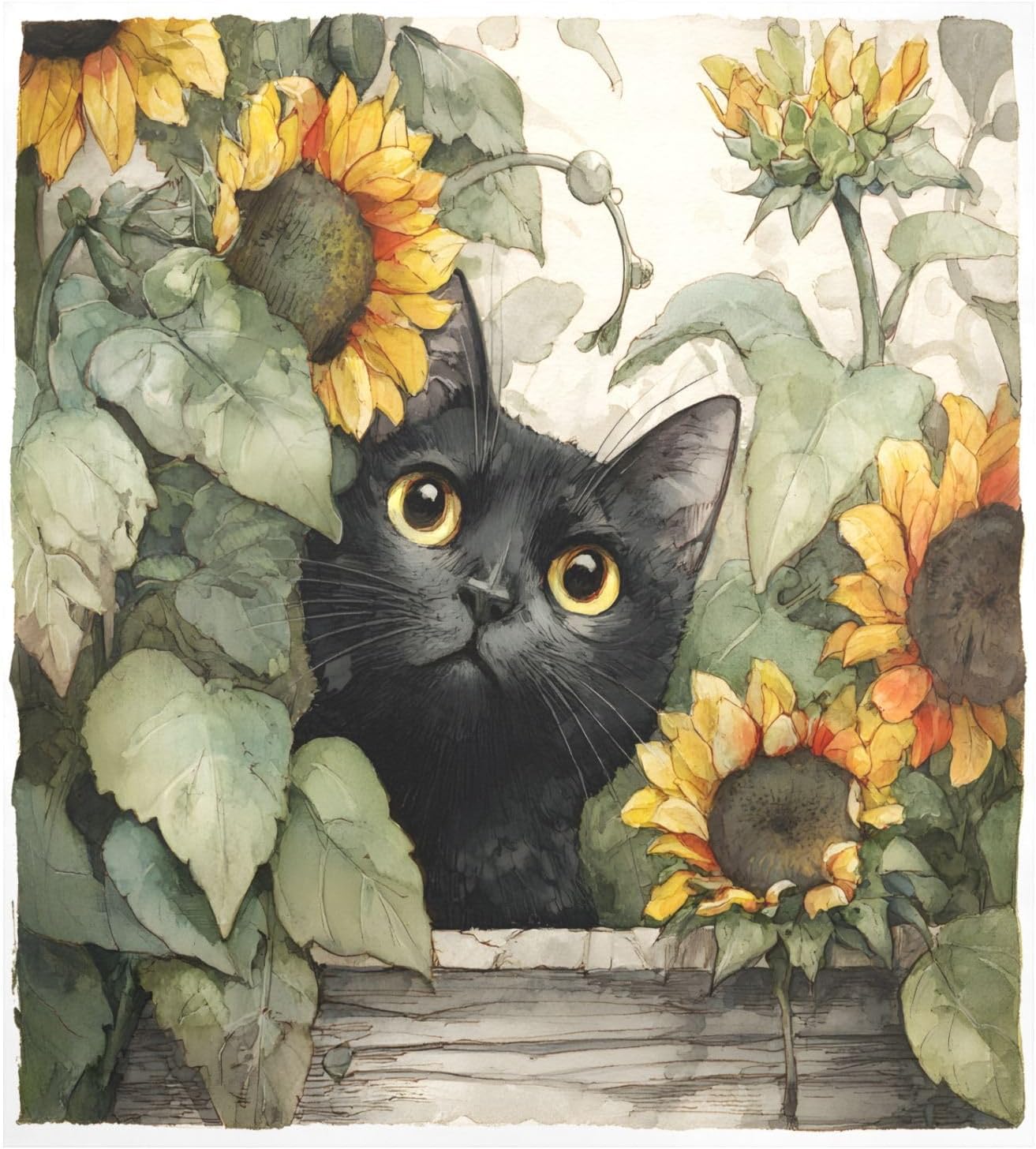 Dishwasher Magnet Cover Large Magnetic Stickers Black Cat Sunflowers Front Dishwasher Cover for Home Kitchen Refrigerator Decorative Lid