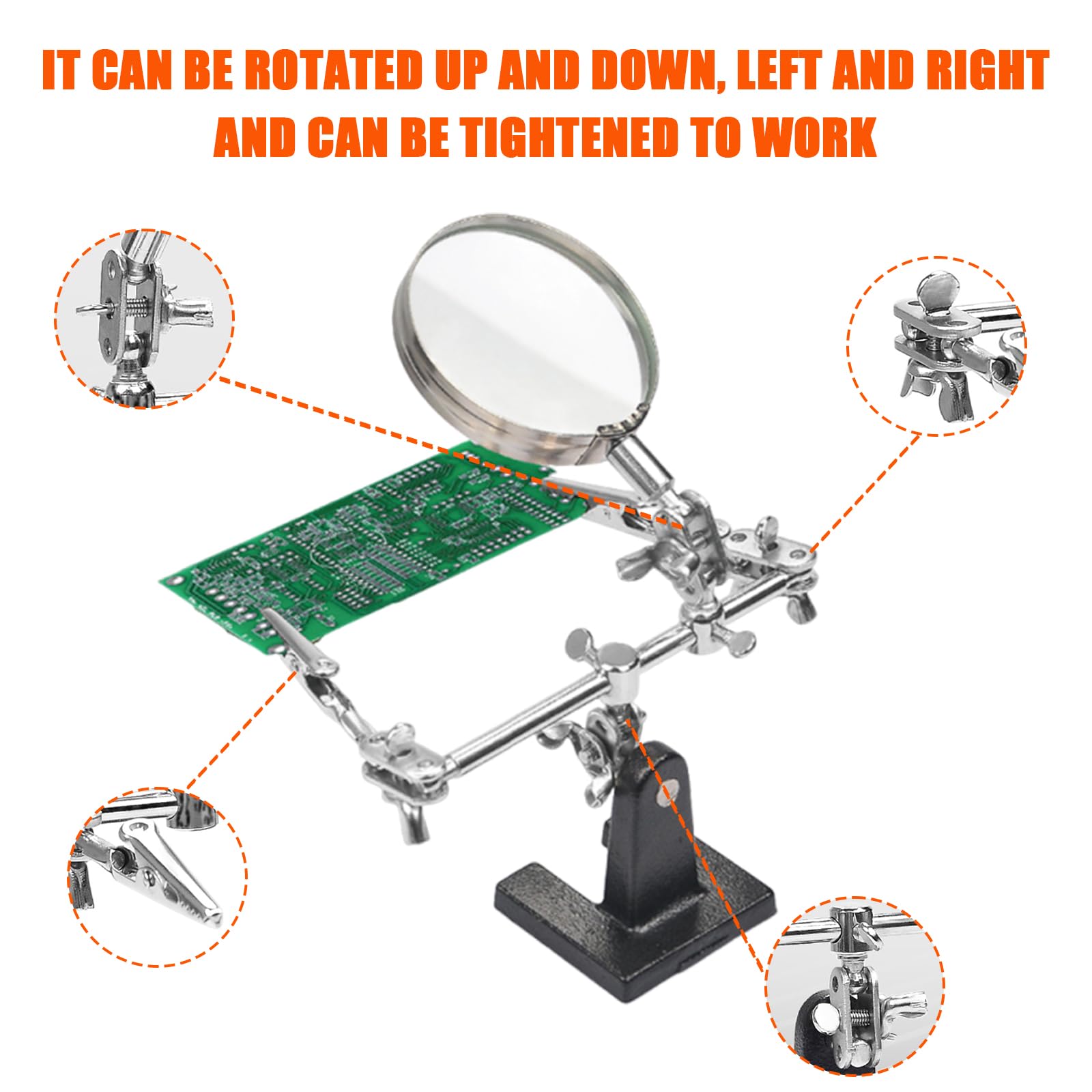 Morsetto da scrivania supporto per stazione di saldatura PCB Clip a coccodrillo Multi saldatura strumento di terza mano per la riparazione della saldatura  1420