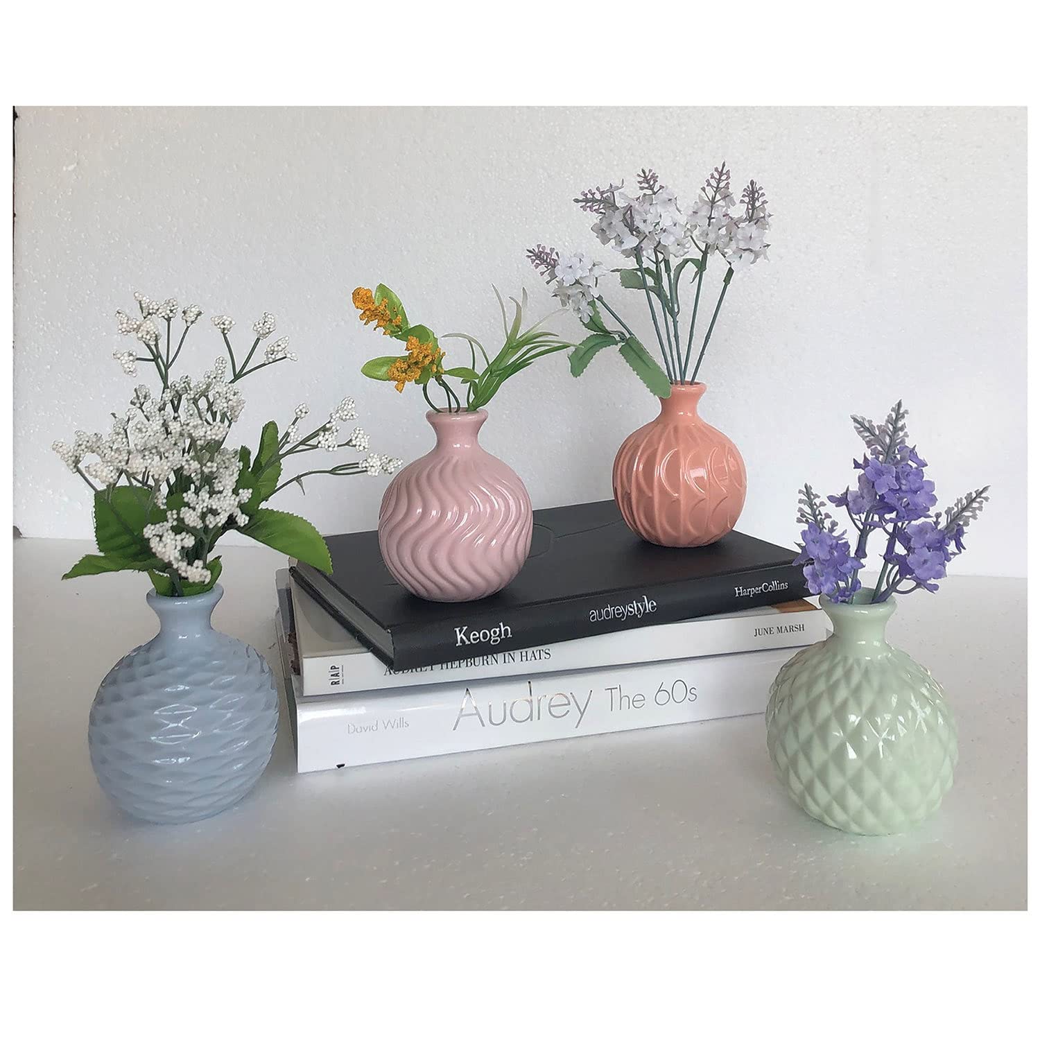 Amazon.co.jp: ART & ARTIFACT セラミック製花瓶 4個セット