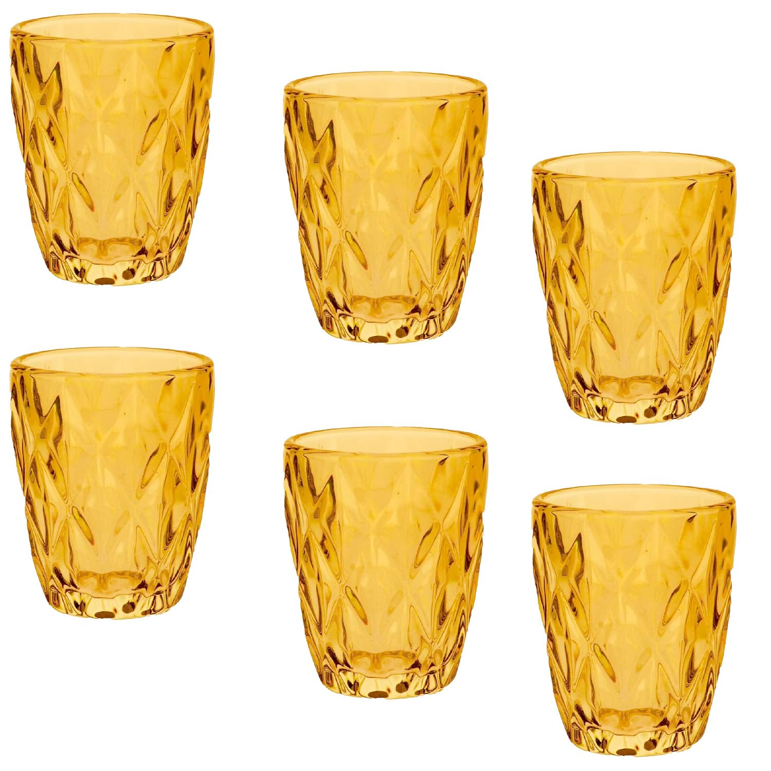 Bicchieri Acqua Colorati in Vetro, Calici Vino in Vetro, Lavabili in lavastoviglie, Tumbler Acqua e Calici Vino Mix 6 COLORAZIONI.… (GRAND PAVE')