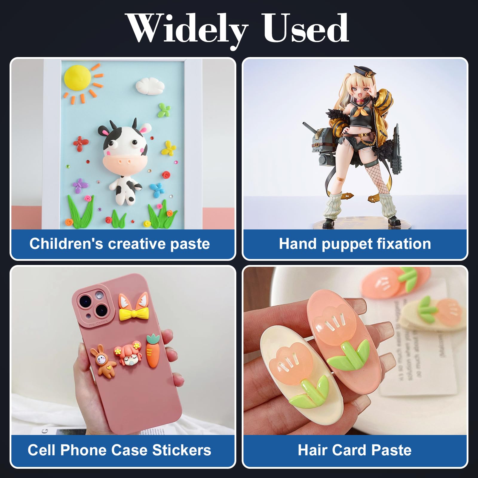 300pcs Transparent Adhesive Dots Double- Sided Sticky Tack - Strong and Traceless Adhesive Stick Dots for Poster Photos — view 4