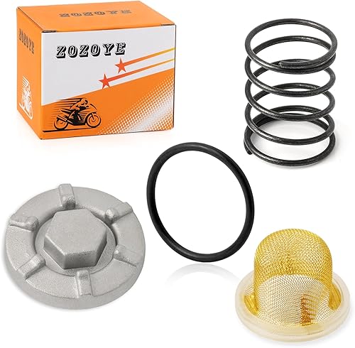 Miniatura 2 de Kit de tapón de drenaje de aceite colador de aceite y junta tórica de resorte para YAMAHA Raptor Warrior Big Bear Grizzly Kodiak 350 400 450 600