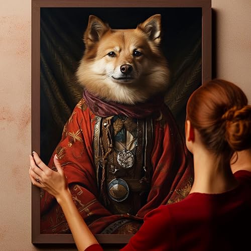 Miniatura 200 de Thuan Chow Chow Retrato de mascota con disfraz real de perro en un disfraz retrato de perro con vestimenta Retrato medieval de mascota retrato