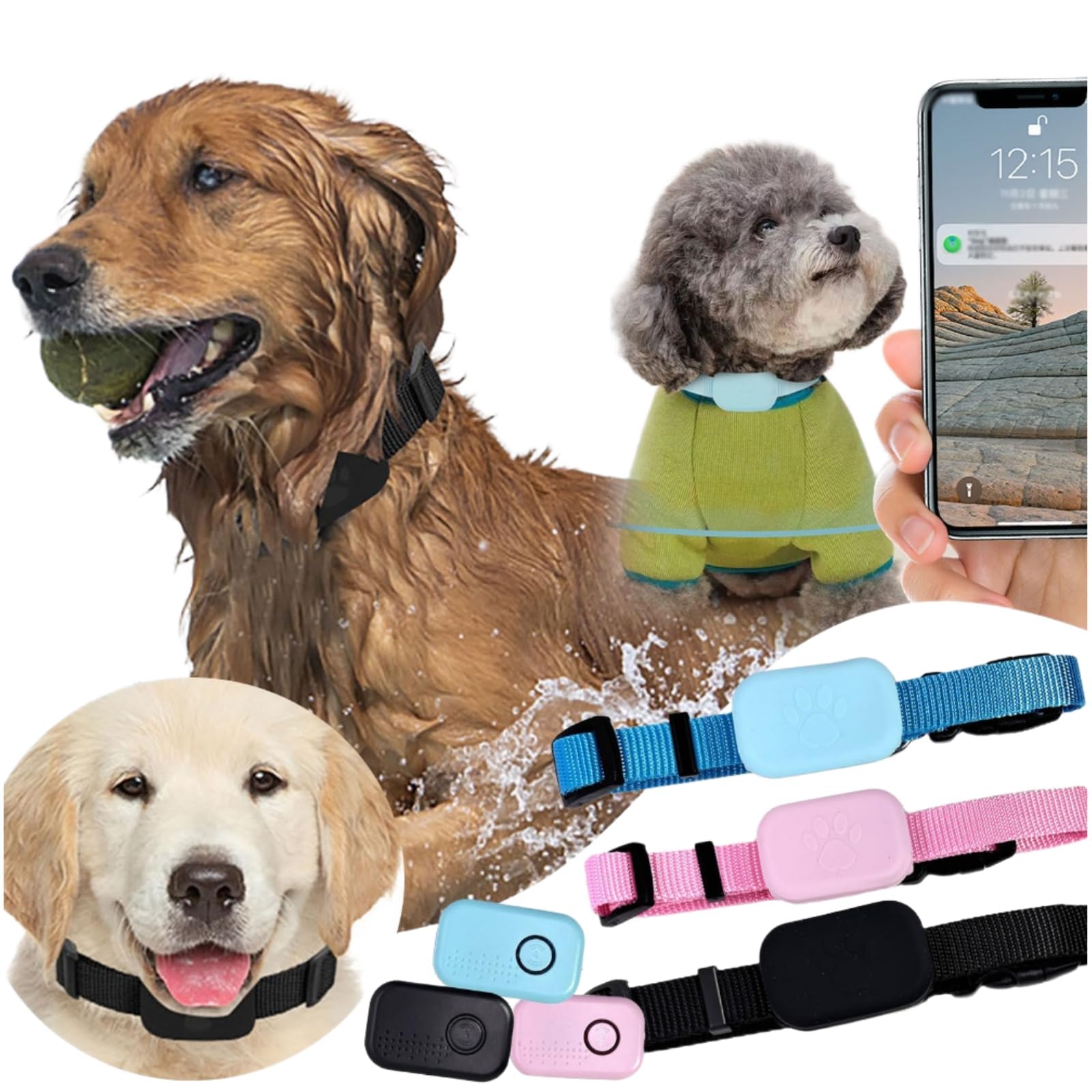 Bluetooth Haustier Tracker Für Hunde & Katzen - Wasserdichter Ortung