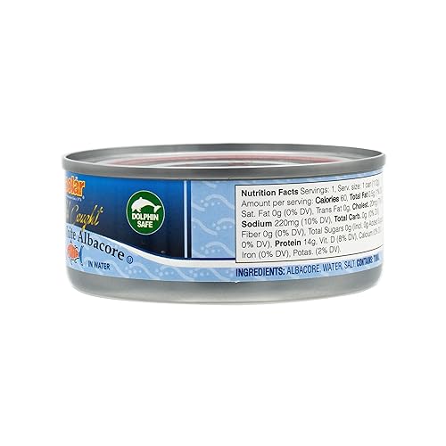 Miniatura 7 de MW Polar Atún, Albacora blanca sólida natural en agua, lata de 5 onzas (paquete de 12)