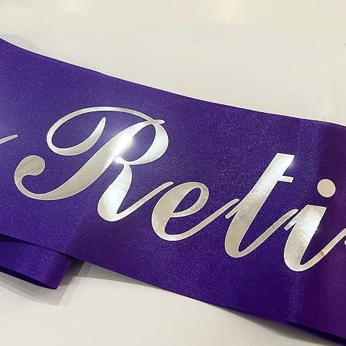 Miniatura 4 de GotGala Decoraciones de fiesta de jubilación, regalos de jubilación para mujeres, juego de tiara y banda de jubilación, púrpura y plateado, corona