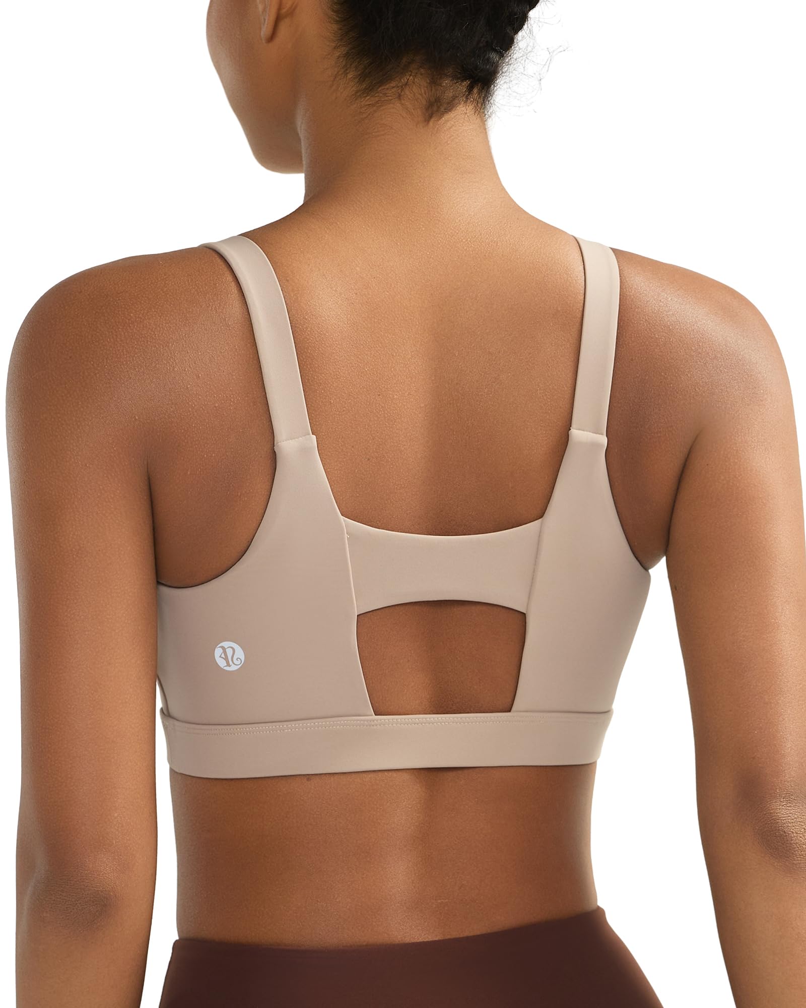 RUNNING GIRL Sports Bra for Women High Support Molded Cup High Impact Sports Bras with Sewn in Pads