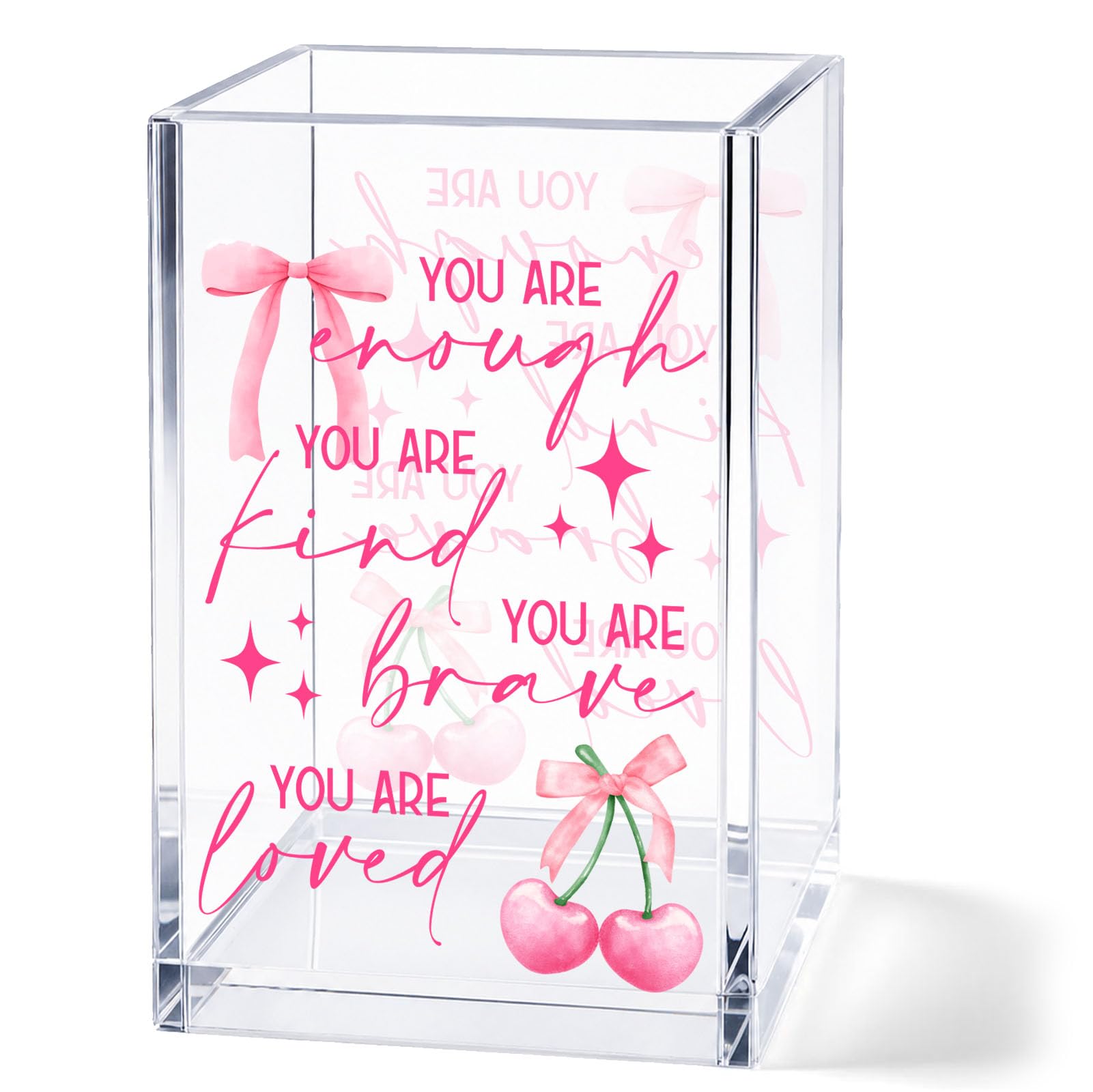 Accessoires de bureau esthétiques et porte-stylo acrylique pour espace de travail