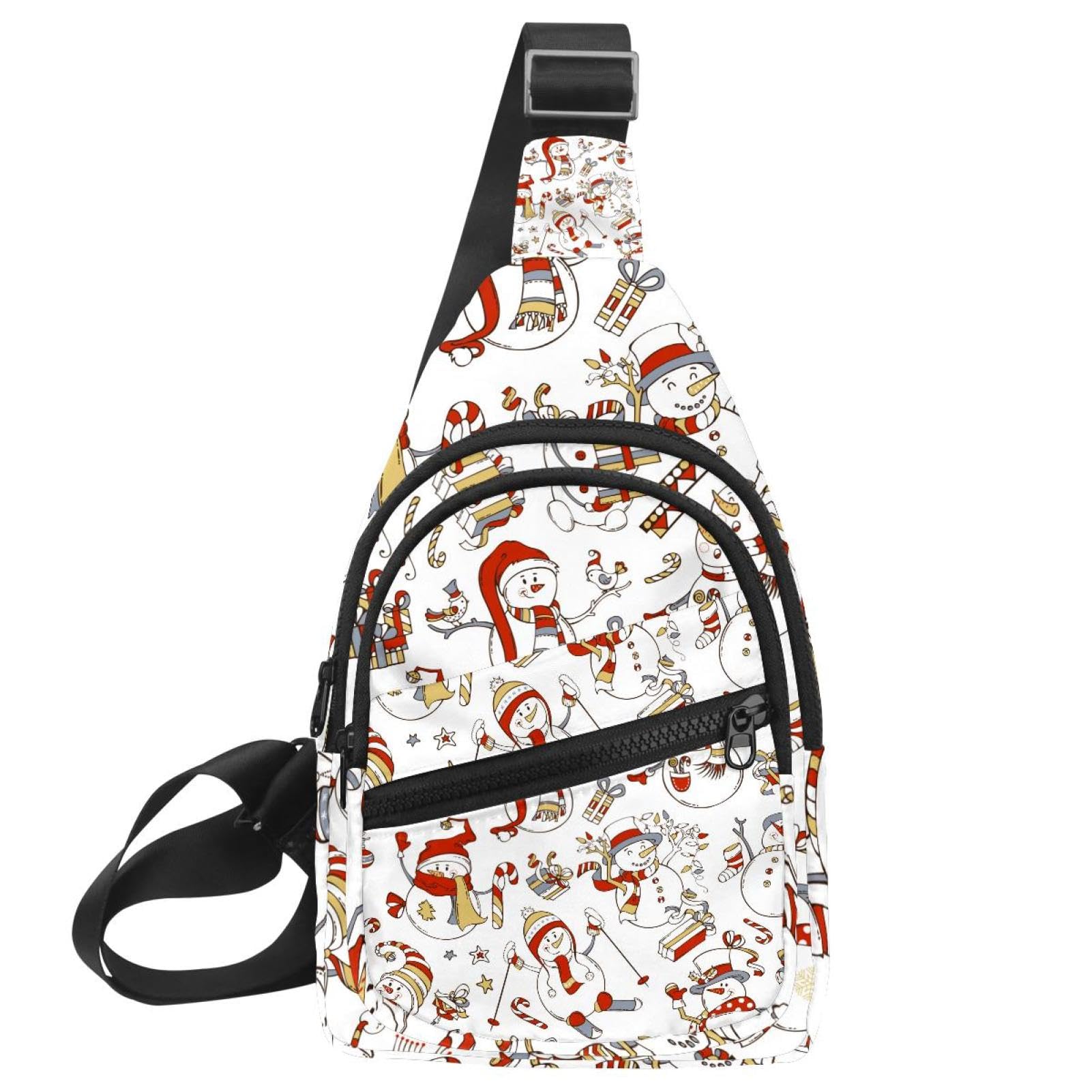 Bolso bandolera impermeable con diseño de muñeco de nieve para proteger tus pertenencias 7
