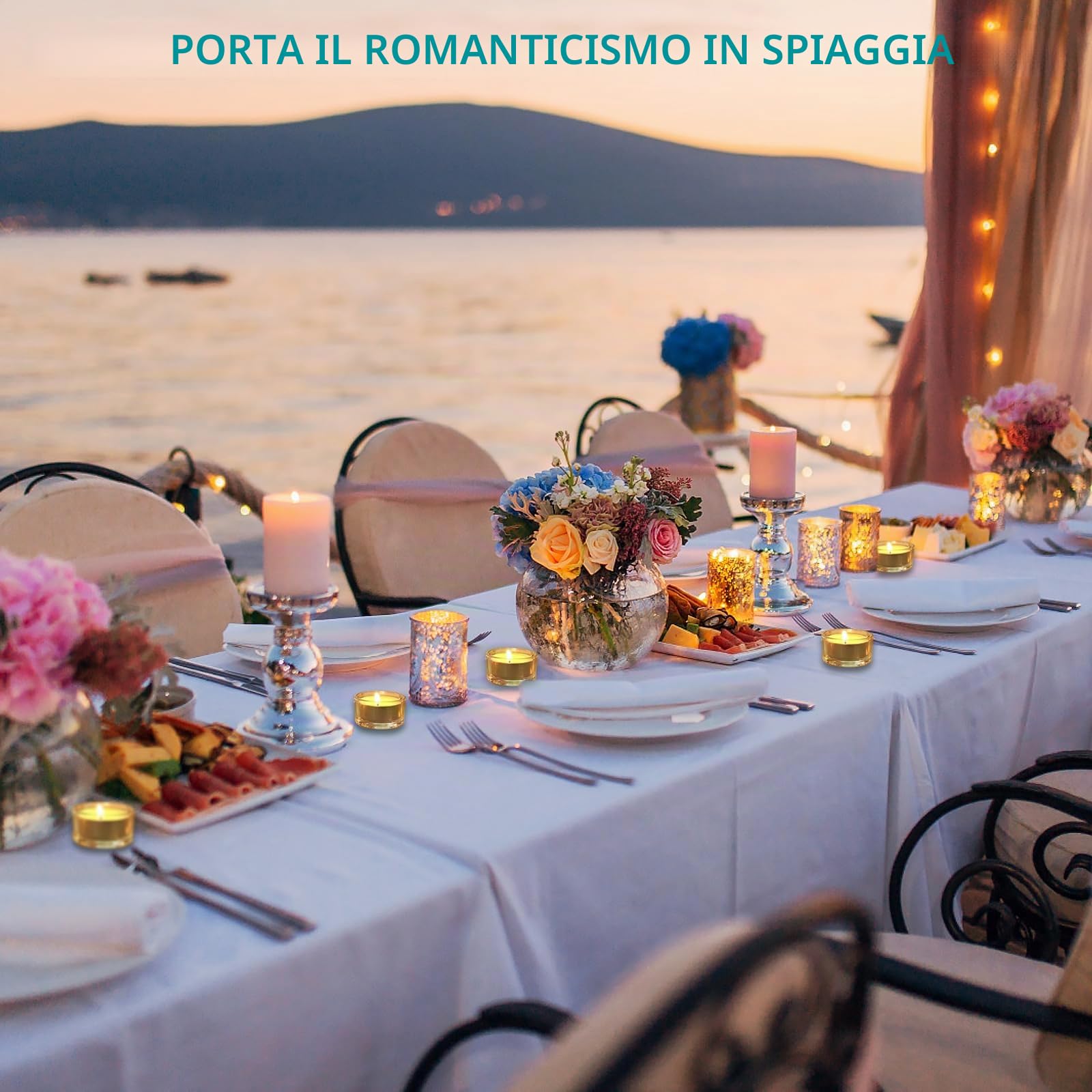 24 PCS Vasetti per Candele Votive, Portacandele in Vetro Trasparente Diametro 4,5 cm, per la Decorazione Della Tavola di Casa, per Matrimoni, Candele Decorative in Vetro