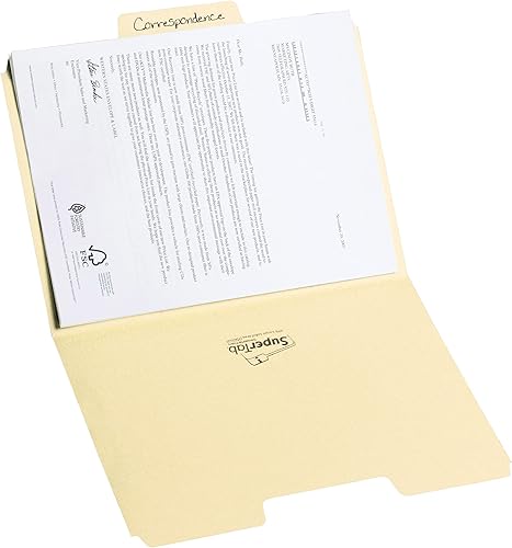 Miniatura 2 de Smead SuperTab - Carpeta de archivos de gran tamaño con pestaña de corte de 1/3, tamaño carta, manila, 100 por caja (10301) (paquete de 2)