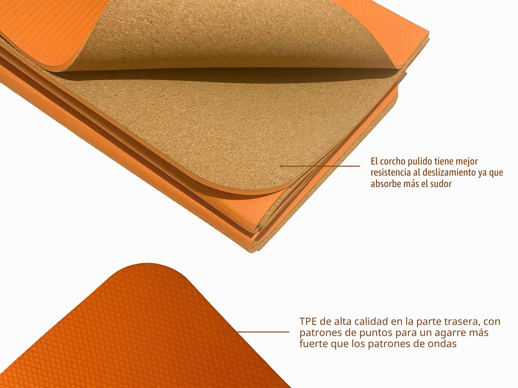 EKE Esterilla de yoga plegable, 5 mm de grosor, tamaño estándar, plegable, ligera y portátil, adecuada para yoga, pilates, fitness, deportes, entrenamiento, viene con bolsa de transporte de