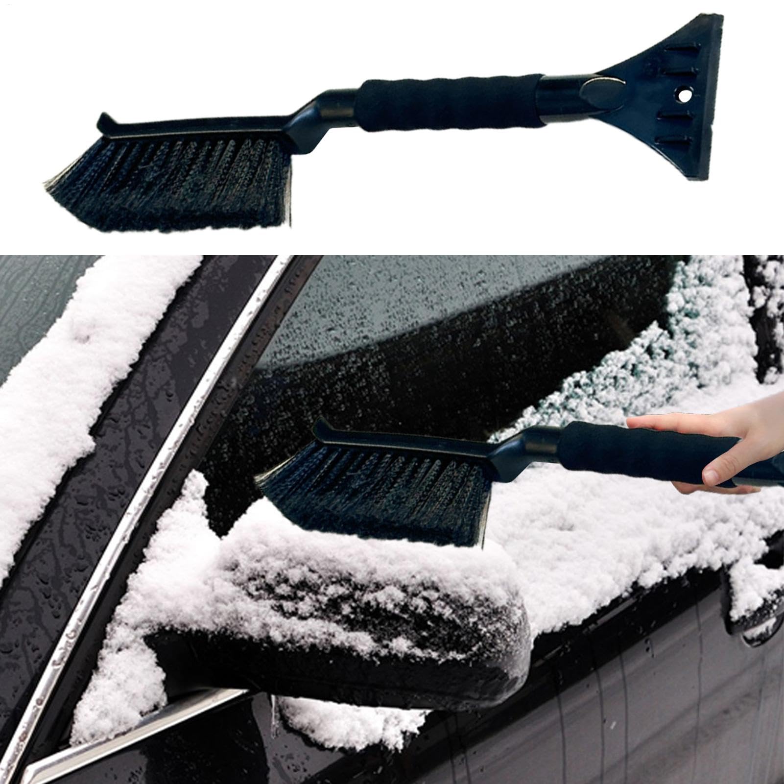 Spazzola Neve per Auto Raschietto Ghiaccio Finestrini, Sgombratore Neve, | Raschietto Ghiaccio Parabrezza per la Pulizia Invernale 'Auto, per una Guida Sicura all'Aperto