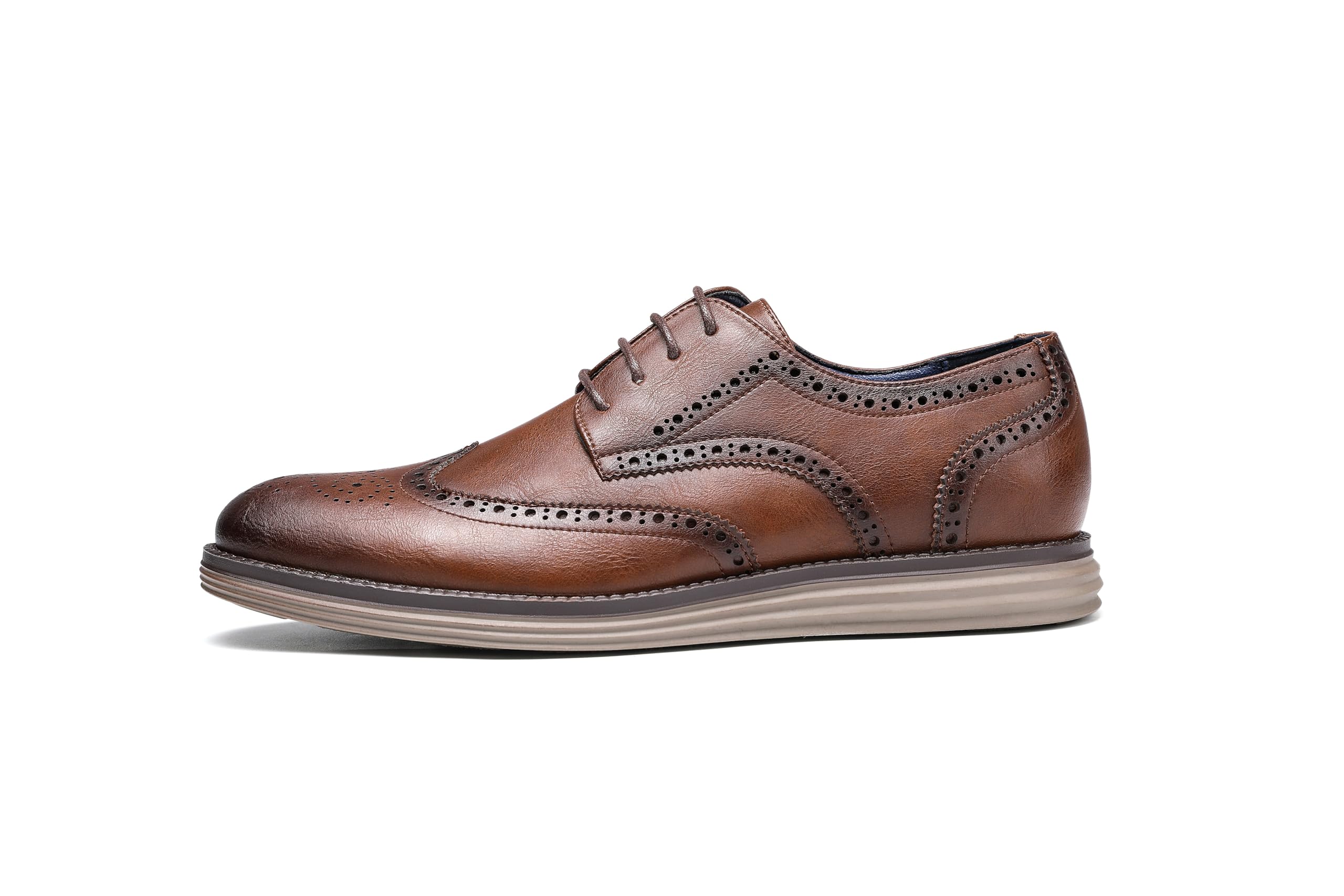 KNBR Scarpe formali da uomo stringate per lavoro, da viaggio, Oxford casual