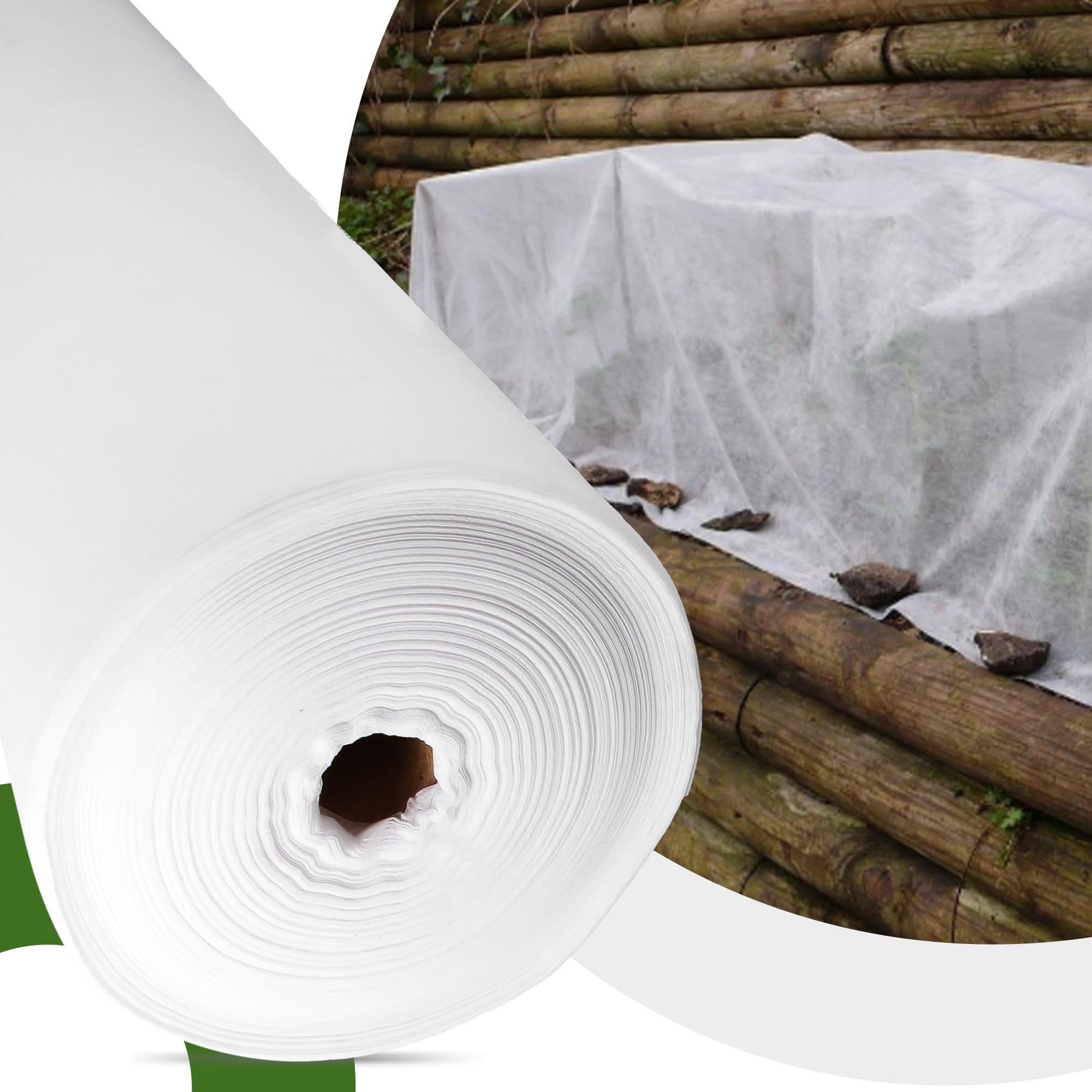 Manta Térmica Agrícola Protección Plantas 1,6 x 100m 17g Blanca Primavera Velo Protector Cosecha Crecimiento UV Hortalizas Protege Plantas y Hortalizas del Frío y el Viento Tela Antiheladas