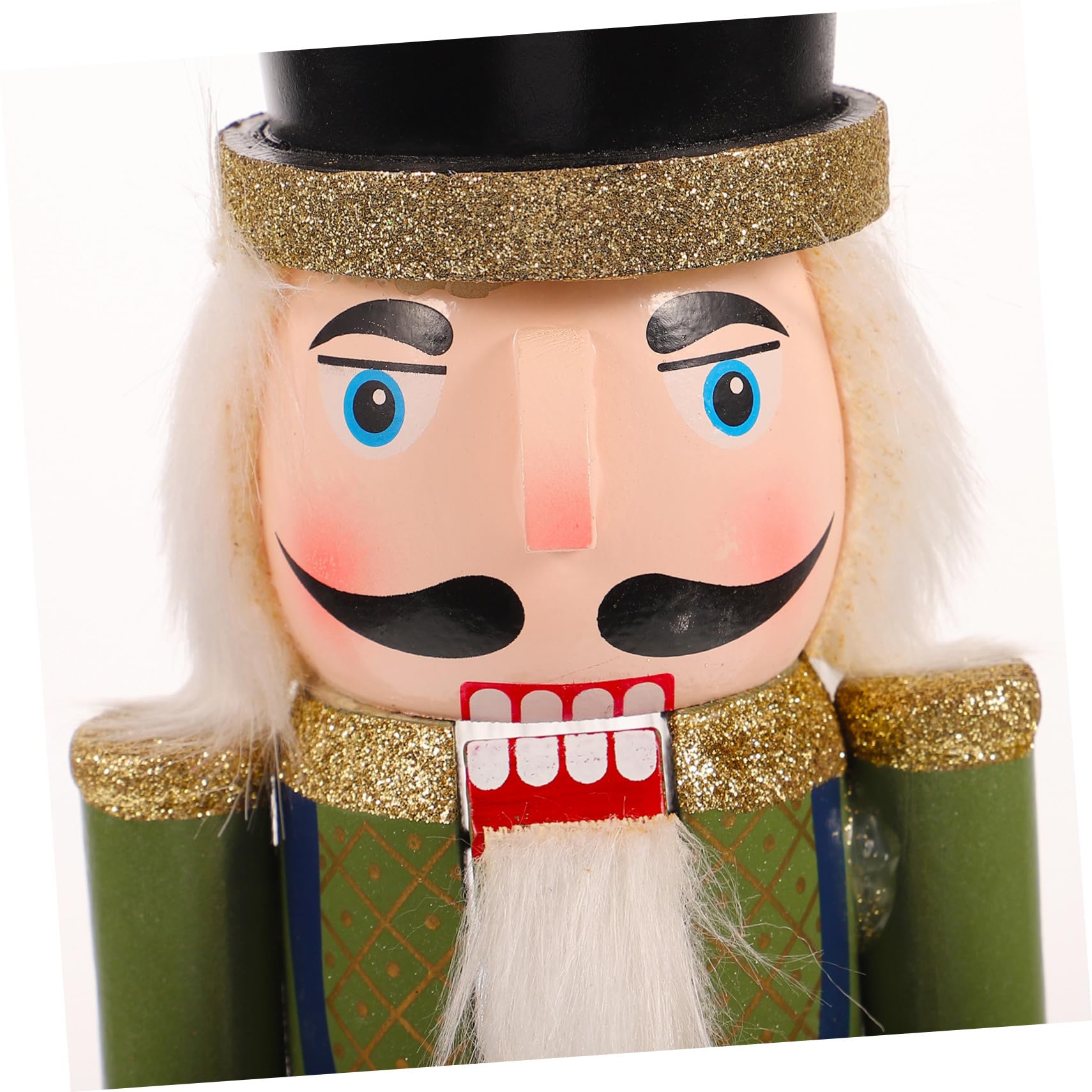 Grüne Nussknacker-Figur aus Holz, Weihnachtsdekoration, klassisches Sammlerstück, Tischdekoration für Urlaub, Zuhause