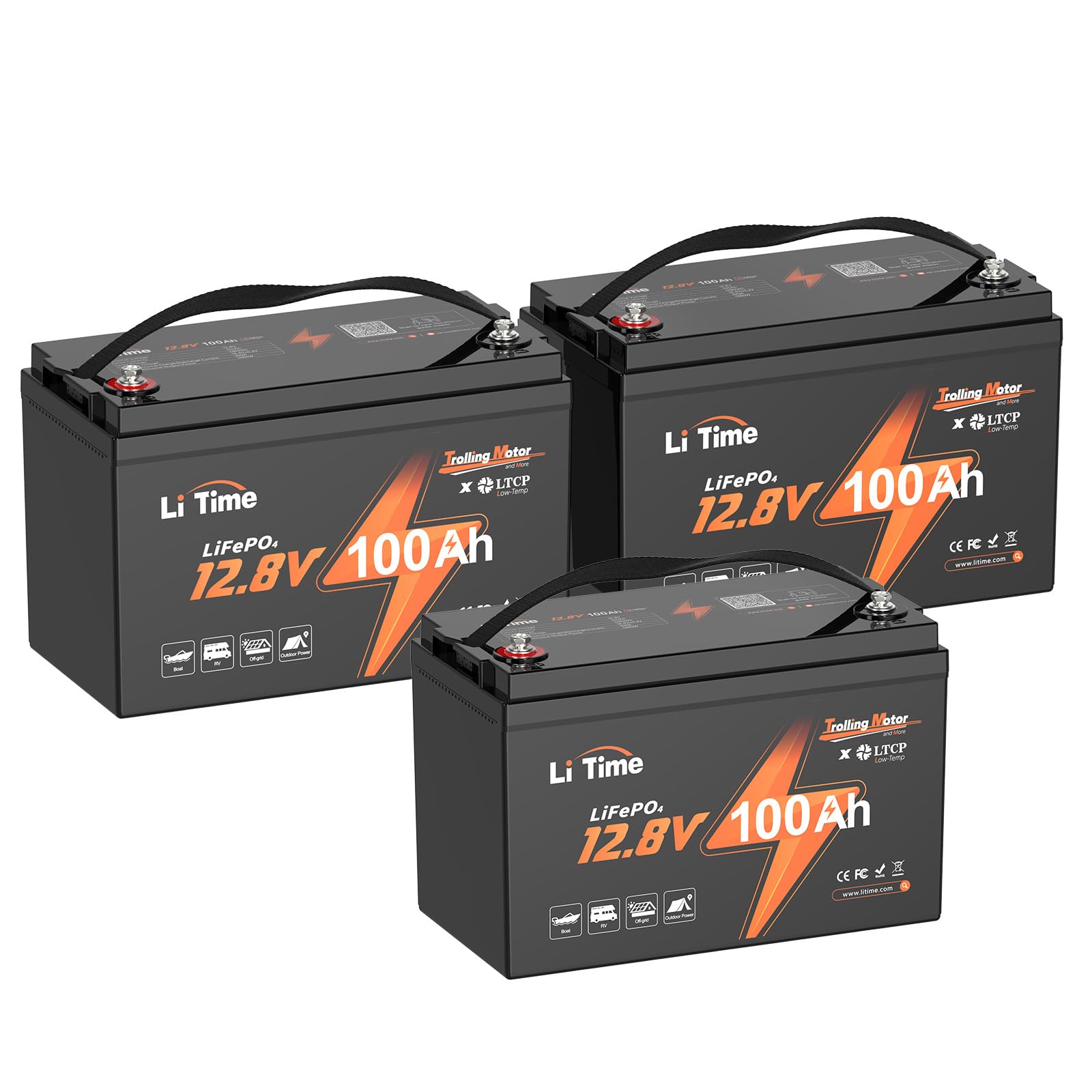 Amazon.com: LiTime (3 Pack) 12V 100Ah TM LiFePO4 Lithium