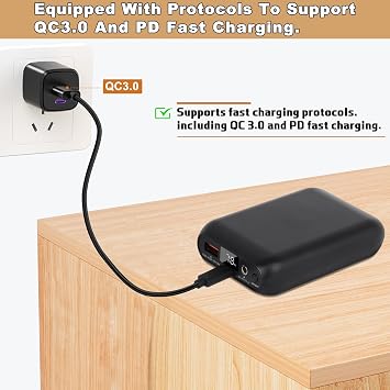 BIAL 7.4V 16000mAh Heated Vest Battery Pack, Rechargeable Power Bank for 7.4V Heated Vest, Heated Jacket, Pants Compatible with ORORO and Venustas