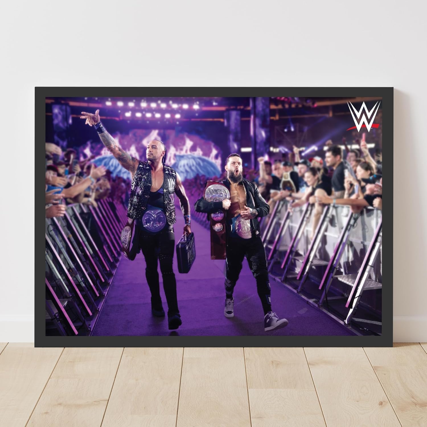 Themed Black Wwe Print - Finn Balor And Damian Priest Tag Team Champions Poster Wall Art (42Cm X 59.4Cm - A2)