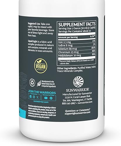 Miniatura 2 de Suplemento de gotas de minerales de ácido fúlvico, gotas de agua mineral líquida orgánica, veganas, complejo mineral líquido a base de plantas, 32