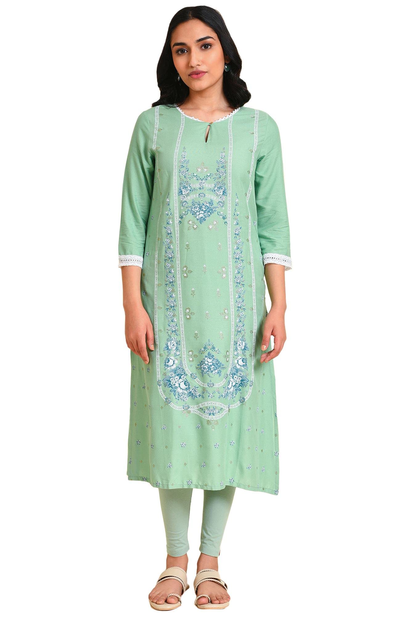 W for Woman Women's Viscose Regular Fit Casual Kurta